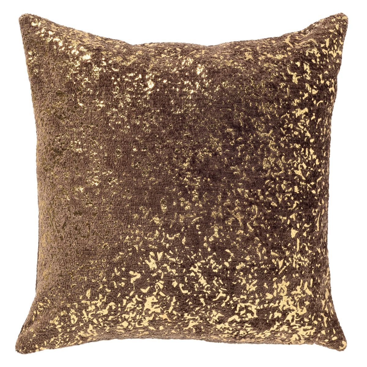Kussen Flow bruin/goud met glanzende pailletten