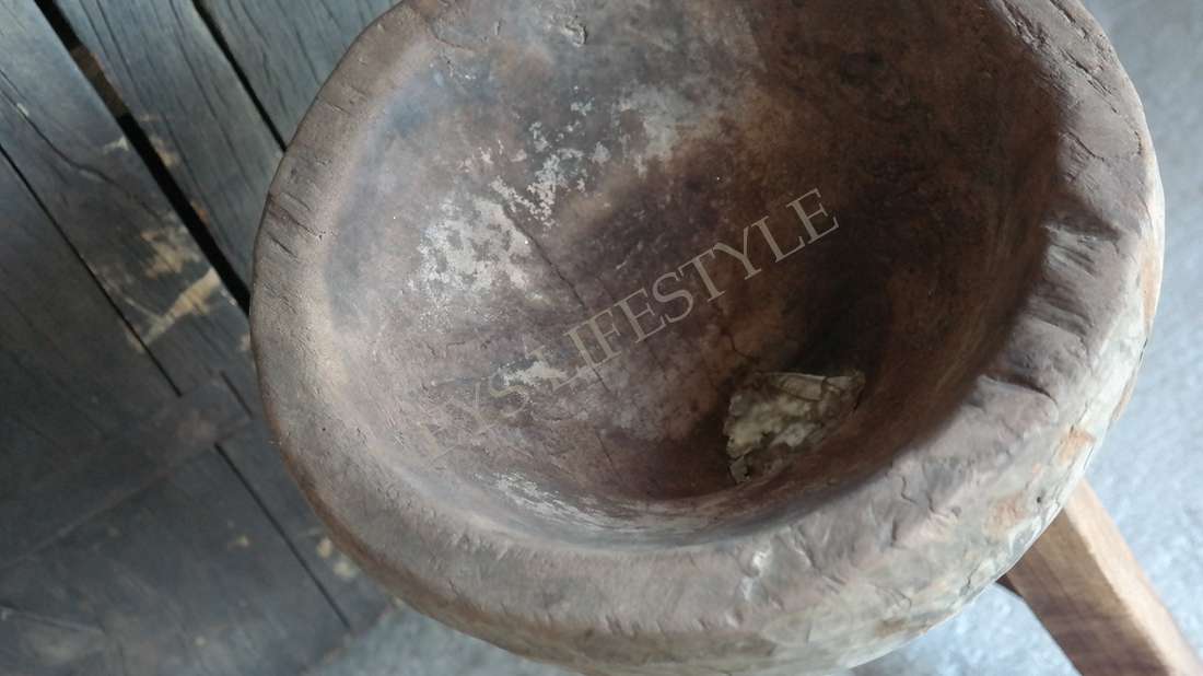 Vijzel op standaard-hout