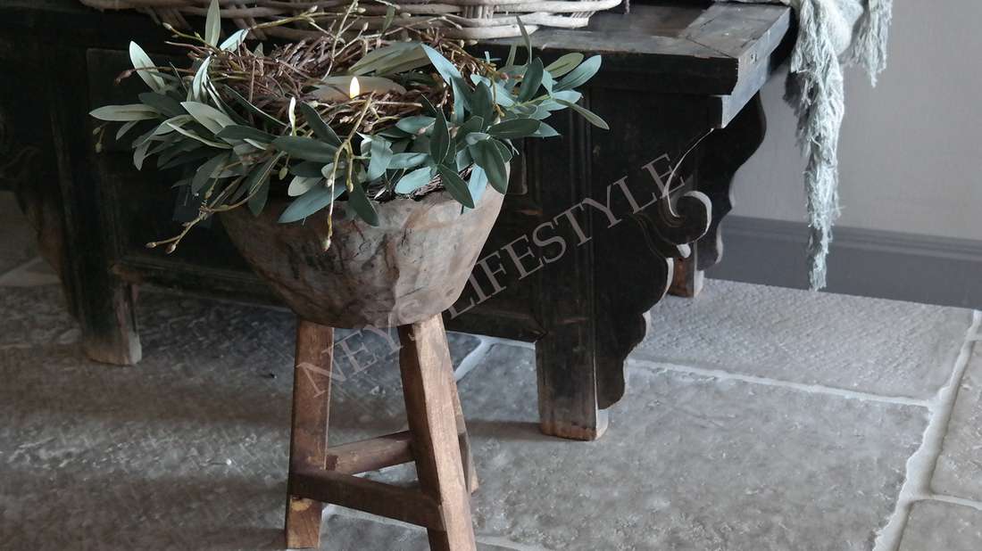 Vijzel op standaard-hout