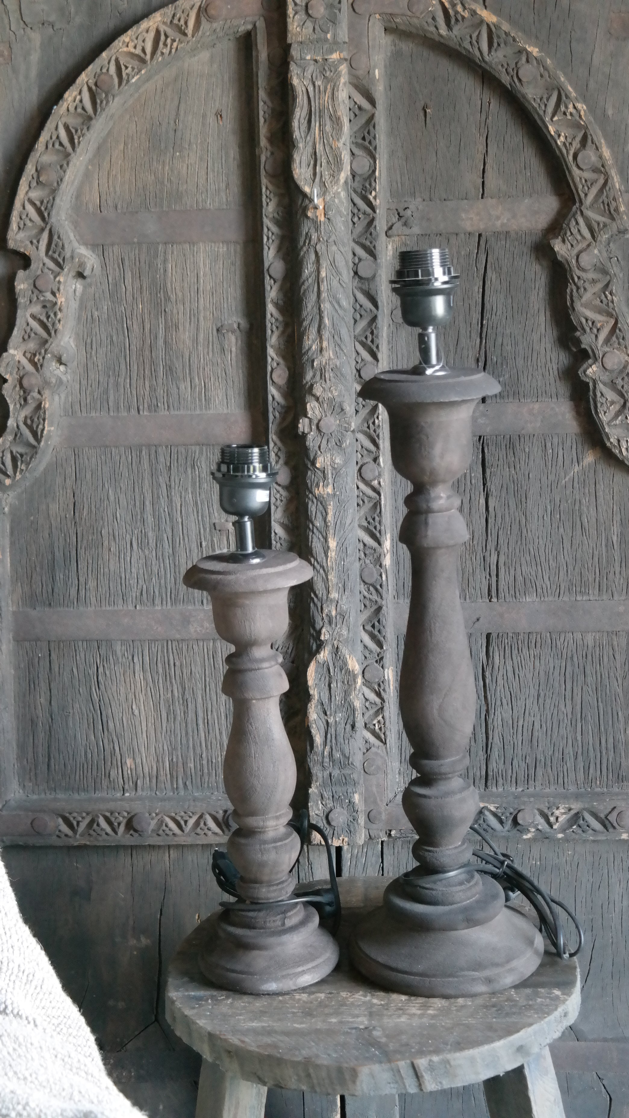 Tafellamp baluster dark brown - S