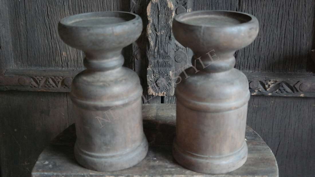 Kandelaar Lena hout - bruin