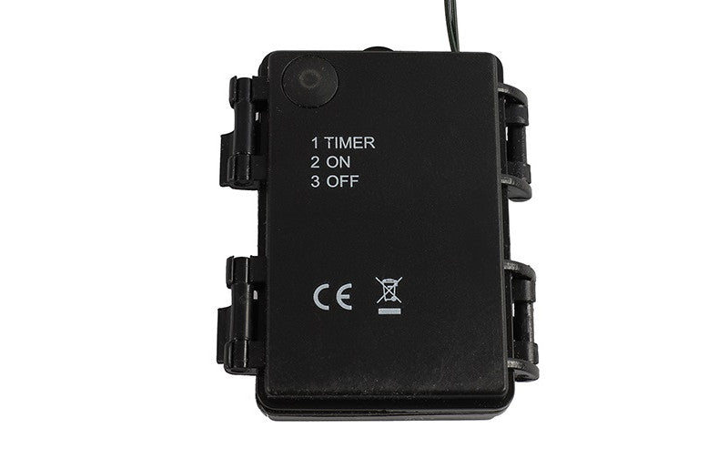 LED denen-pine krans bedieningseenheid met timer, zwarte kunststof behuizing