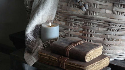 Notitie boek leer M - HOFFZ