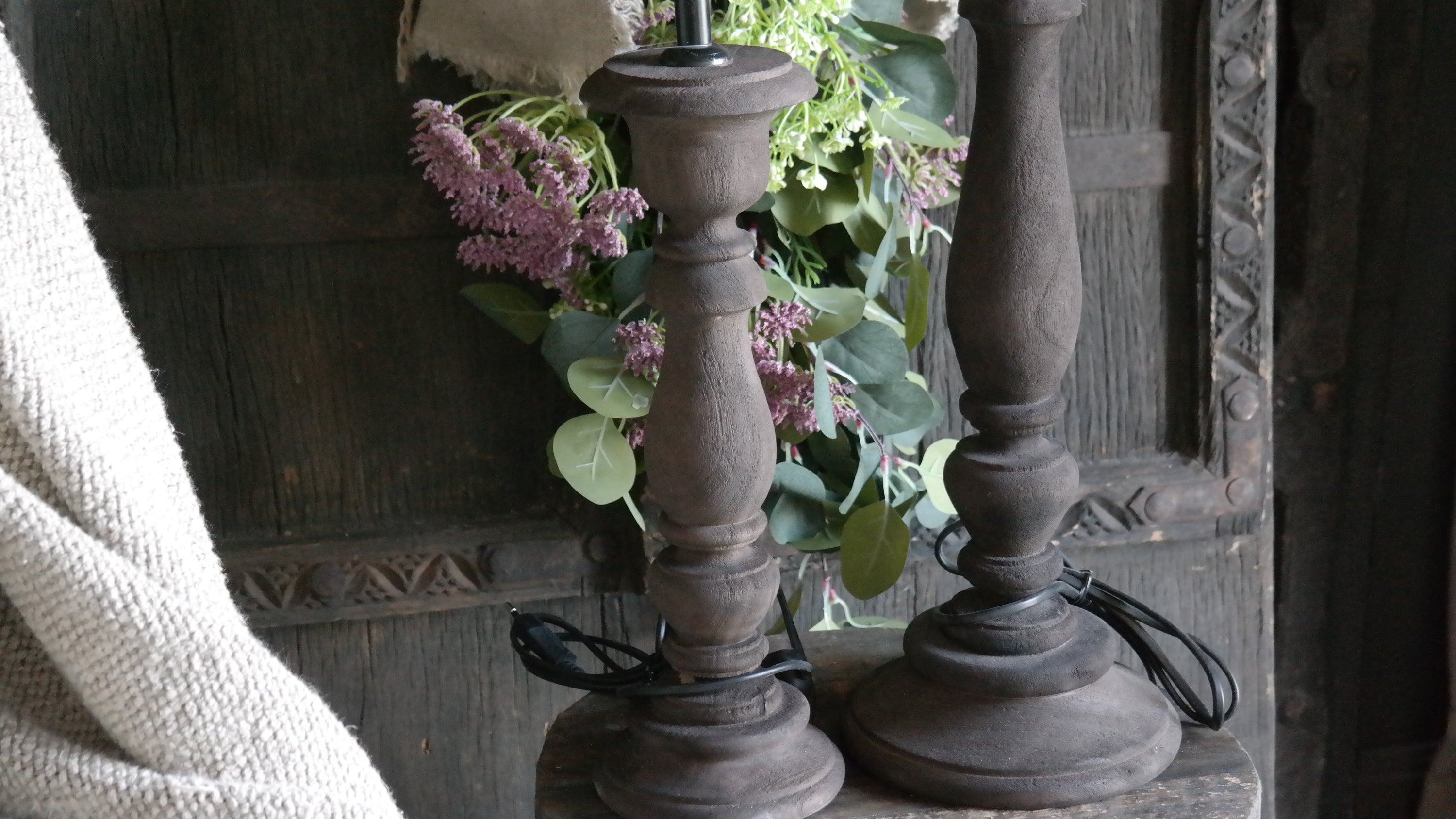 Tafellamp baluster dark brown - M