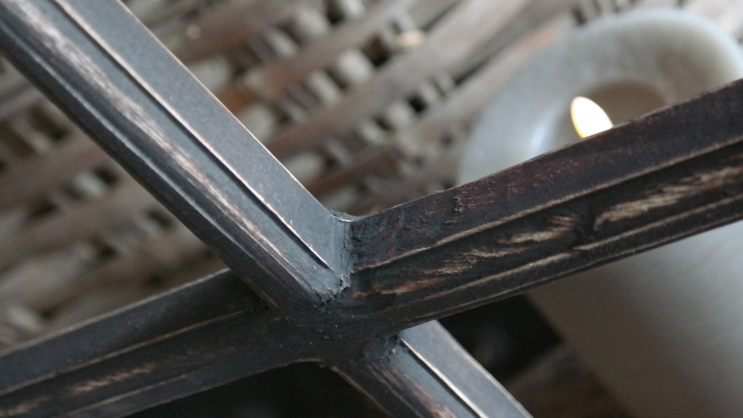 Raamwerk hout | grijs-bruin L