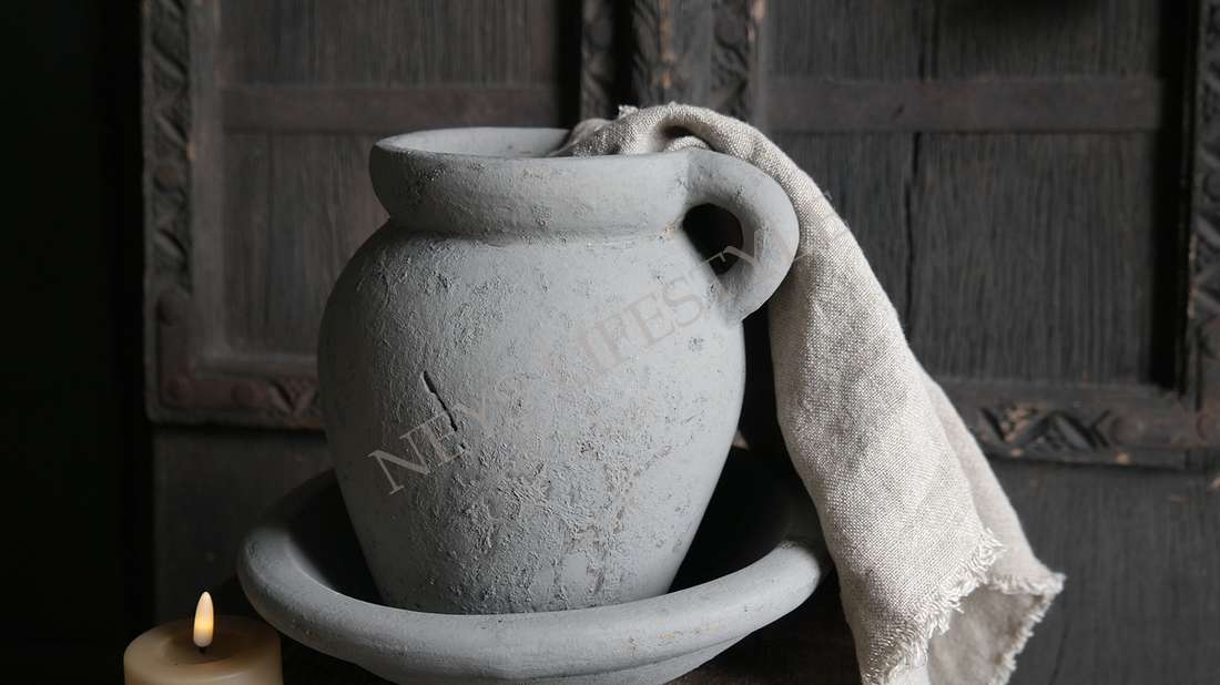 Kan met oor in schaal - grey