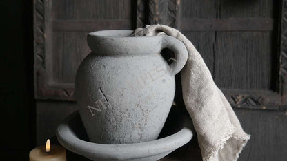 Kan met oor in schaal - grey