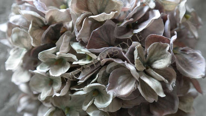 Bloem hortensia namaak - groen/grijs