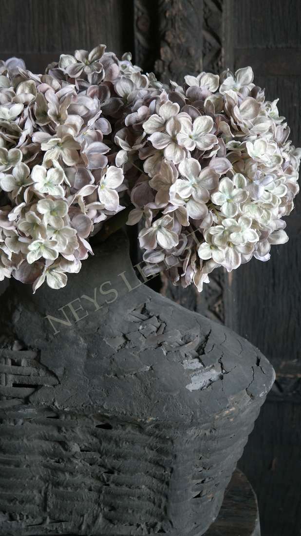 Bloem hortensia namaak - groen/grijs