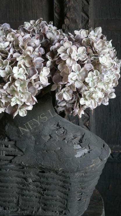 Bloem hortensia namaak - groen/grijs