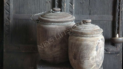 Pot met deksel hout Rian - S