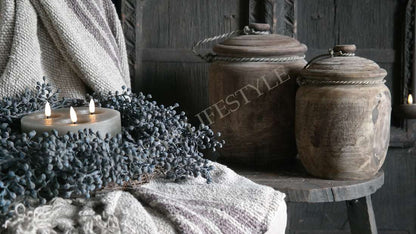 Pot met deksel hout Rian - S