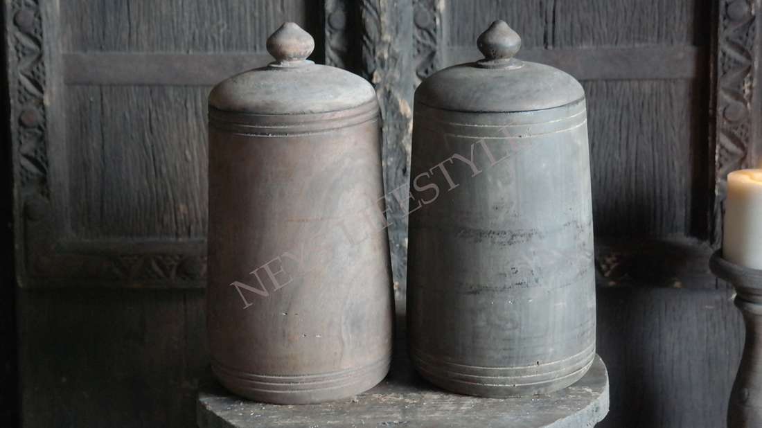Pot met deksel hout Dedee