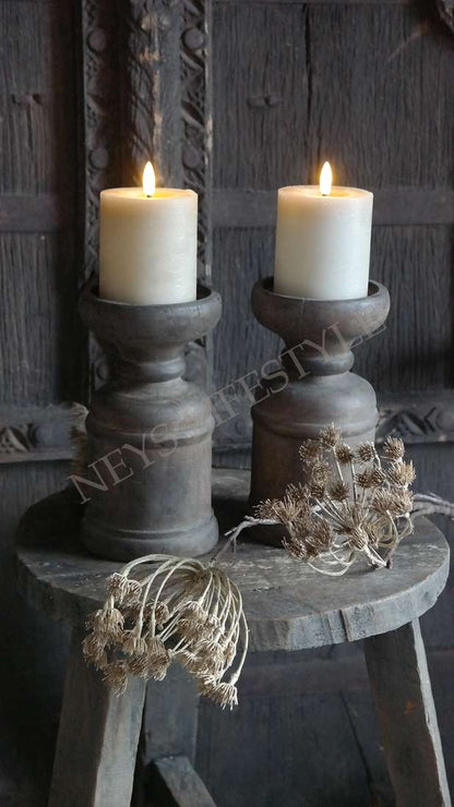 Kandelaar Lena hout - bruin