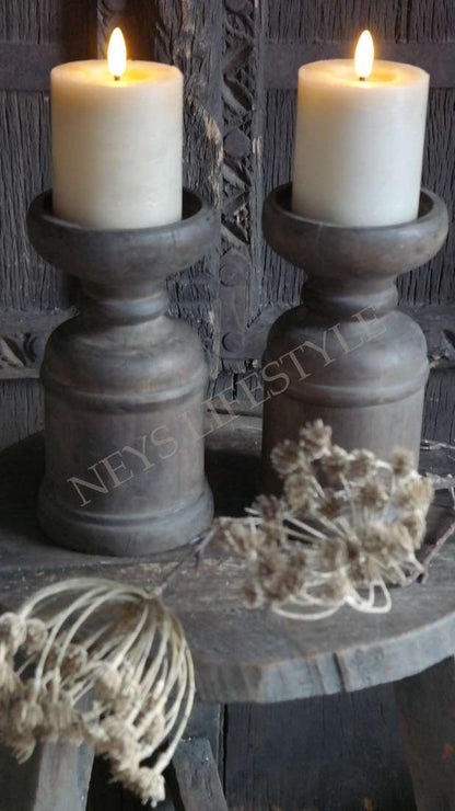 Kandelaar Lena hout - bruin