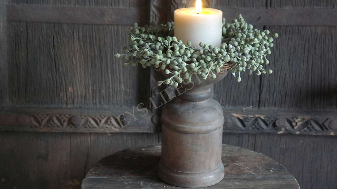 Kandelaar Lena hout - bruin