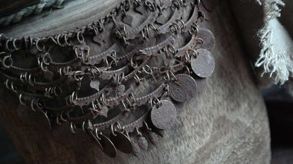 Kruik ketting - muntjes roest