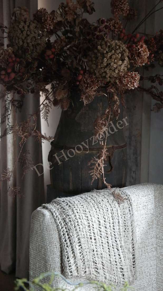 Asparagus tak wild namaak kunstplant, koperkleurig, 135 cm, De Hooyzolder, niet-bloeiend