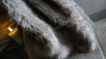 Plaid imitatiebont bruin mix De Hooyzolder; zachte vachtlook