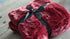 Kussen Plaid Zaza bontlook bordeaux, De Hooyzolder, zacht faux bont