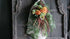 Toef Herfst incl doek, niet-bloeiende kunstplant met oranje bloemen en groen blad in burlap-wikkel, De Hooyzolder